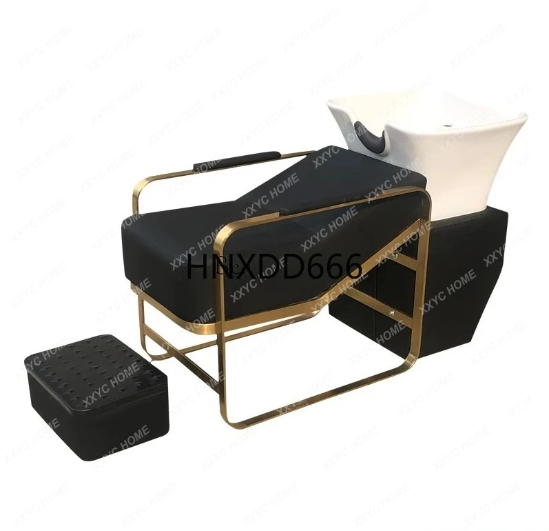 

Simple Shampoo Chair Barber Shop High-End Lying Half Punch Hair Salon Sitting Flushing Bed