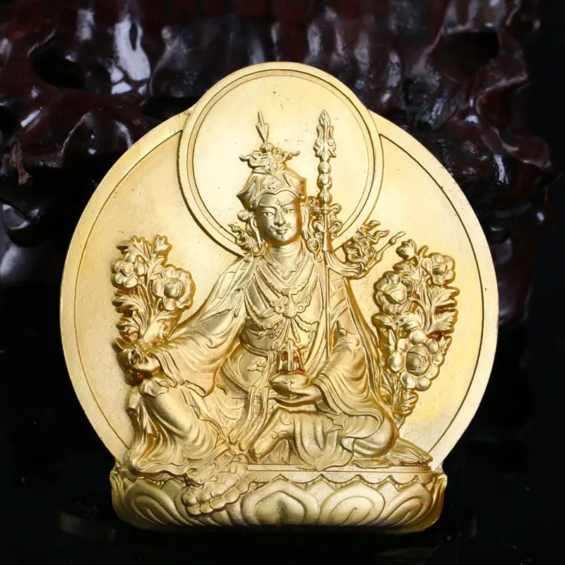 Brass Padmasambhava Tsa Tsa Mold Small Buddhist Relief Casting for Clay Art Projects, Material Shaping for Artists