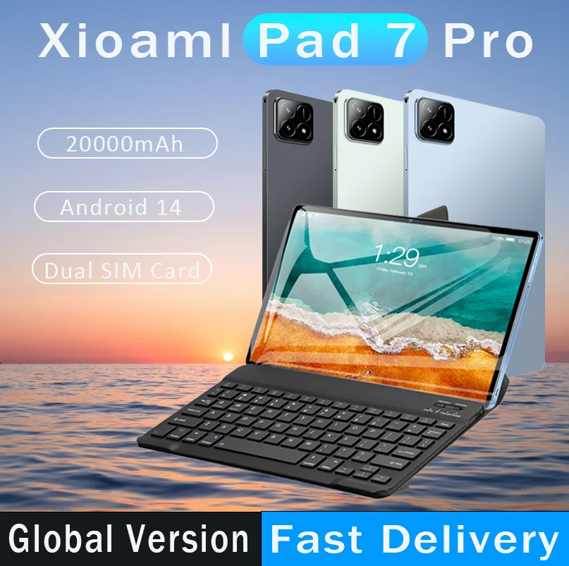 2024 Global Edition Xioaml Pad 7 Pro 11-inch HD 4K Tablet Android 14 GPS 5G Dual SIM Dual Standby Bluetooth WIFI Popular Tablets