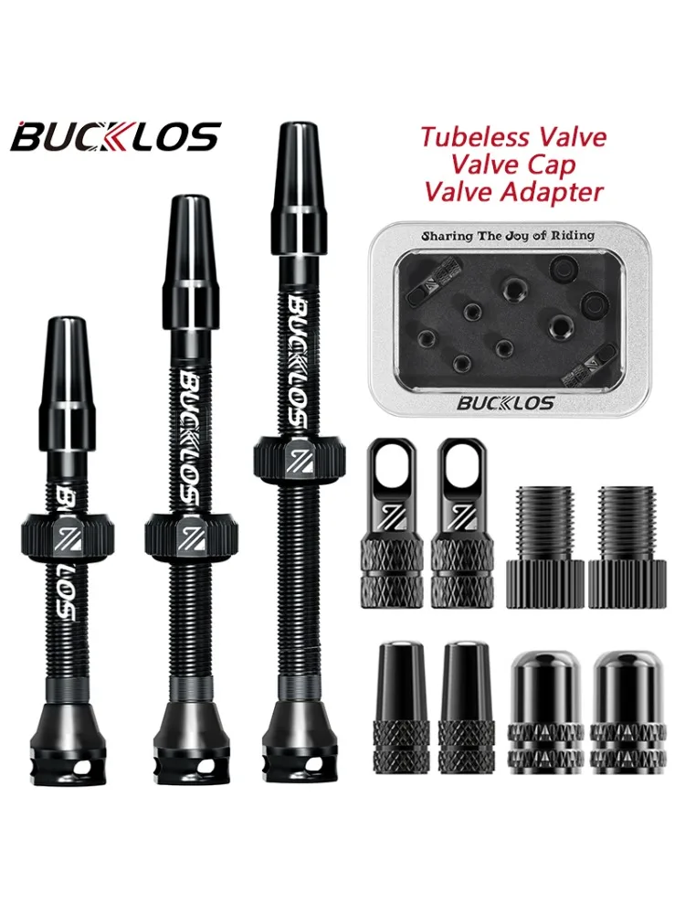 BUCKLOS Fahrrad Tubeless Ventil 40/44/55/60/80/100 MM Fahrrad Ventil Kappe Fahrrad Ventile Adapter F/V Zu A/V Rennrad Presta Ventile