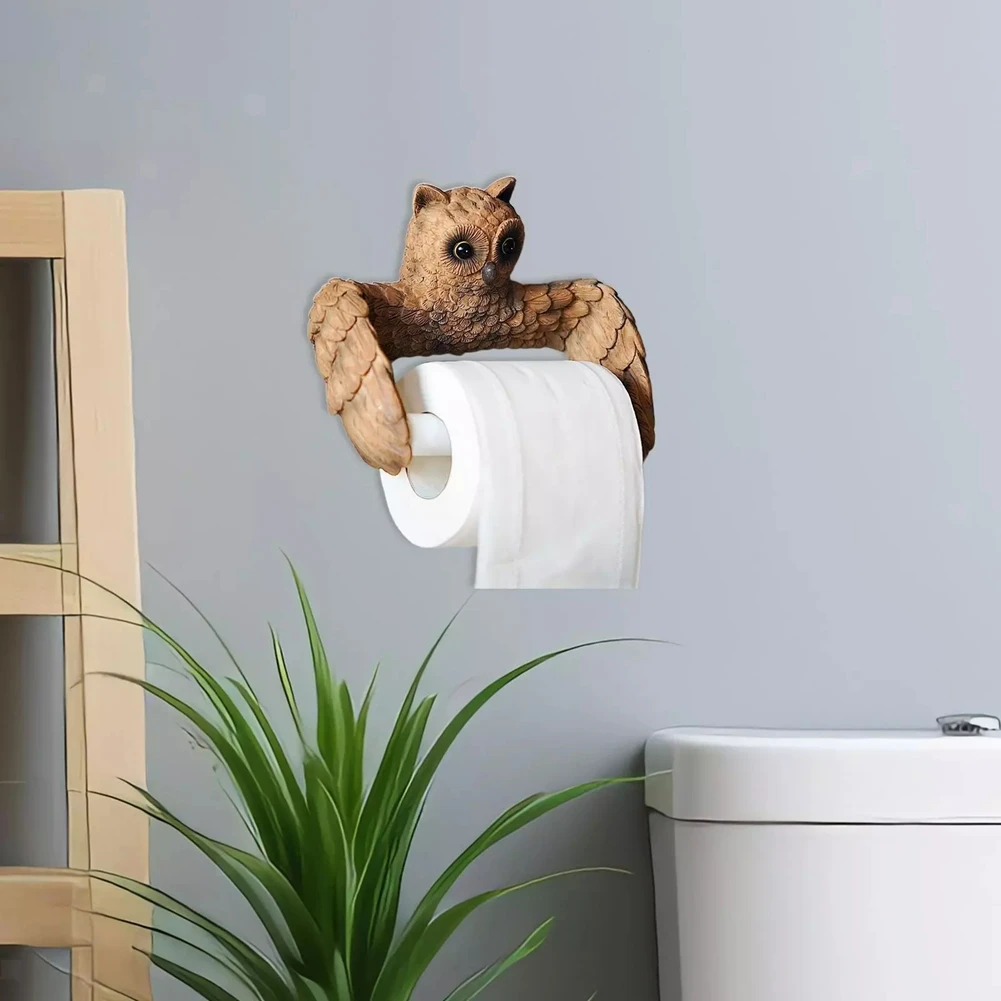 Novedad búho soporte de papel higiénico soporte de papel higiénico para baño hogar