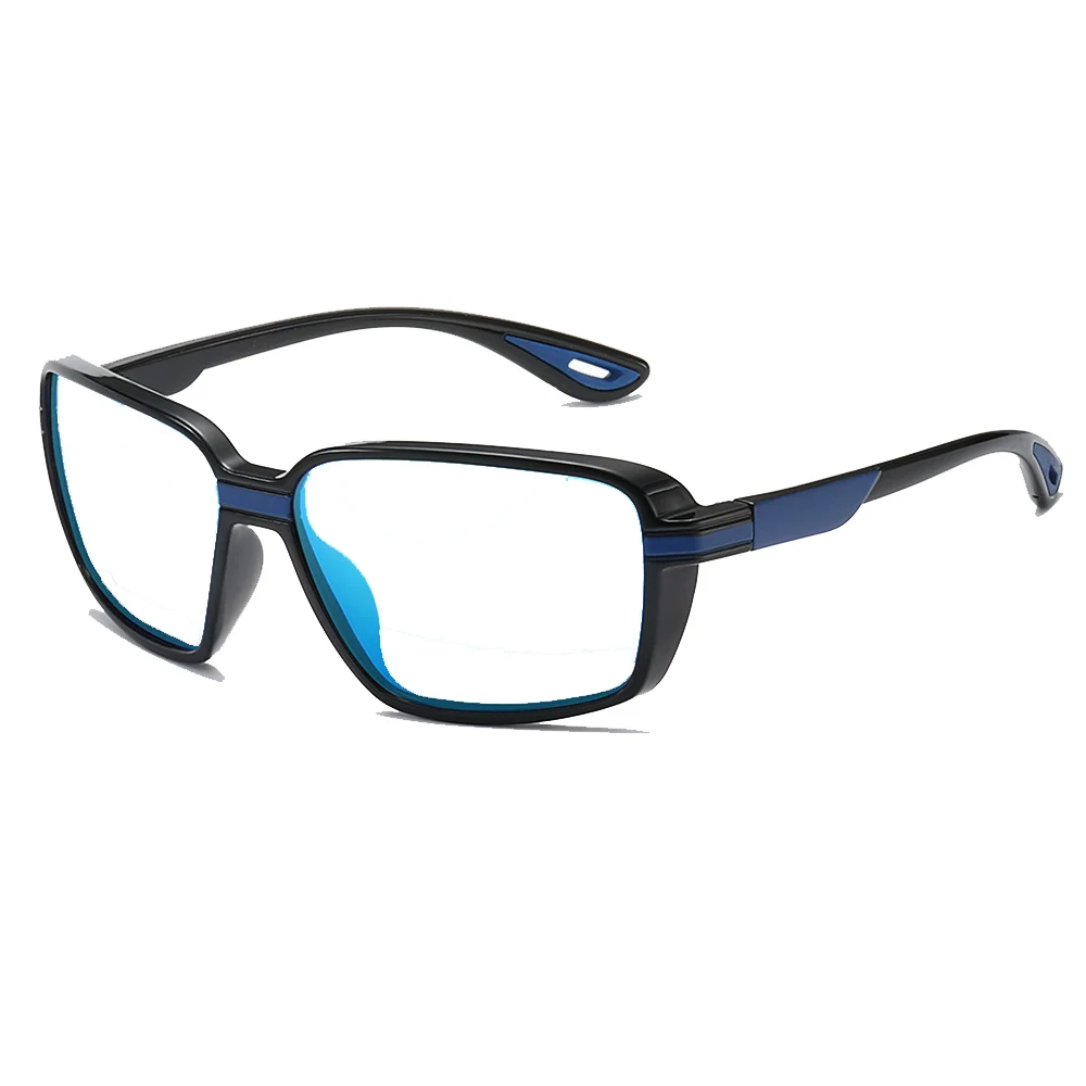 Rectangular Outdoor Wind-proof Handcrafted Frame Photochromic Progressive Multifocal Reading Glasses +0.75 To +4