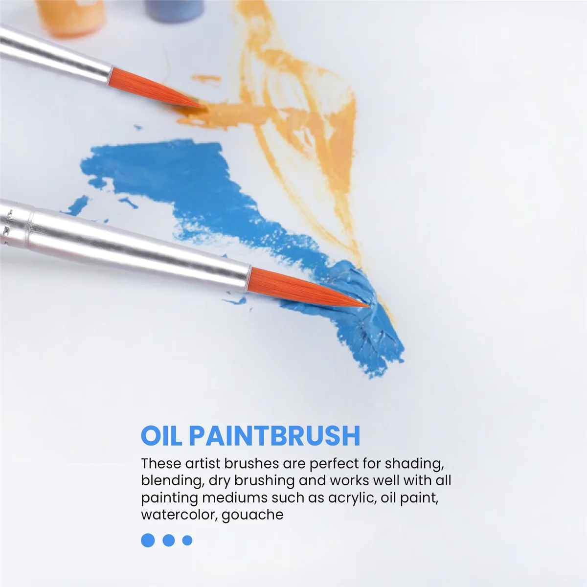 Juego de pinceles de pintura para niños, 100 piezas, para pintura al óleo de acuarela, pincel plano + puntiagudo para arte corporal, cara y uñas