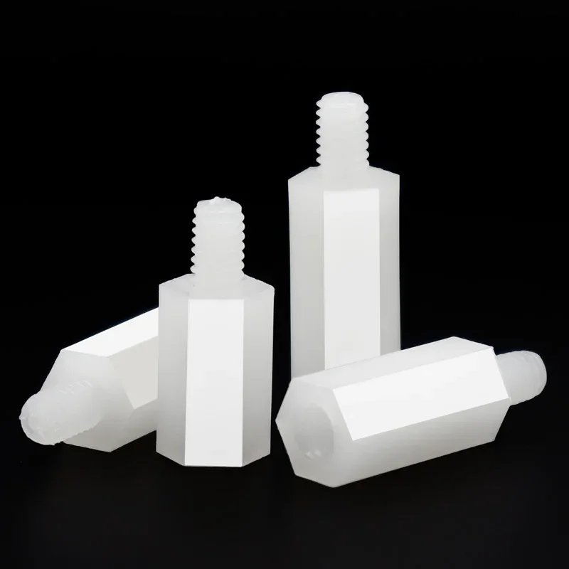 10~30 Pcs White Male Standoff Pillar Plastic Nylon Insulated Hex Standoff M2 M2.5 M3 M4 M5 M6 Hexagon Motherboard Spacing Screw