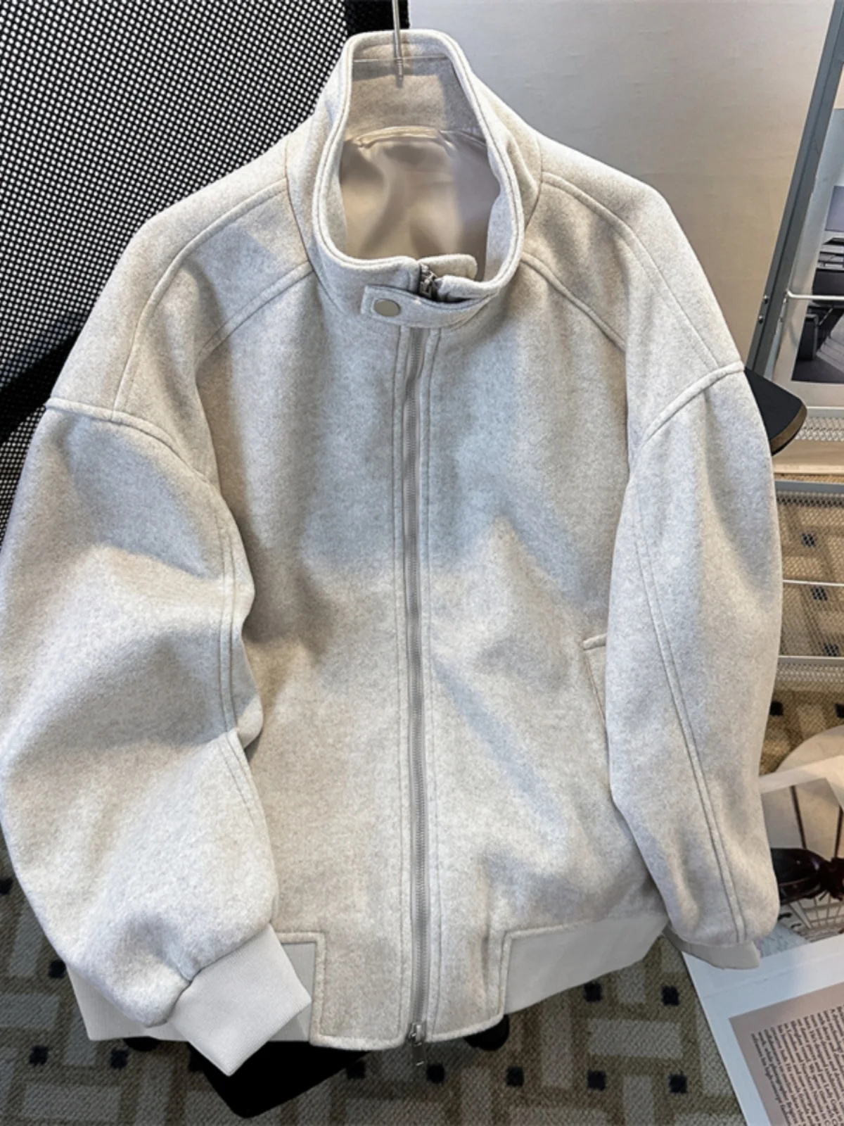 

Повседневная мужская куртка с воротником-стойкой, весна-осень-зима, модный дизайн, парная верхняя одежда, удобная, из полиэфирного волокна