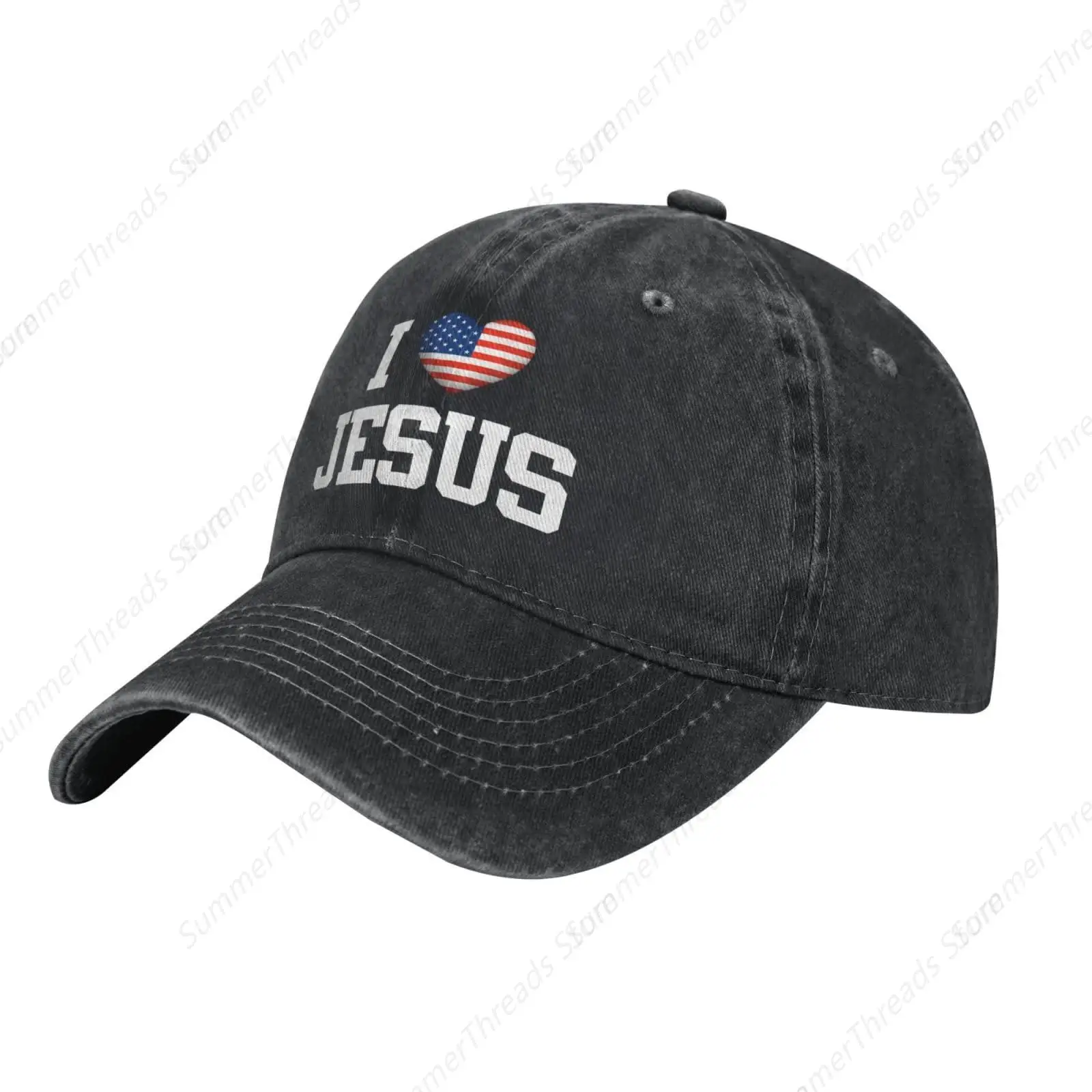 

I Love Jesus Baseball Cap Golf Dad Hat Adjustable Unconstructed for Men Women