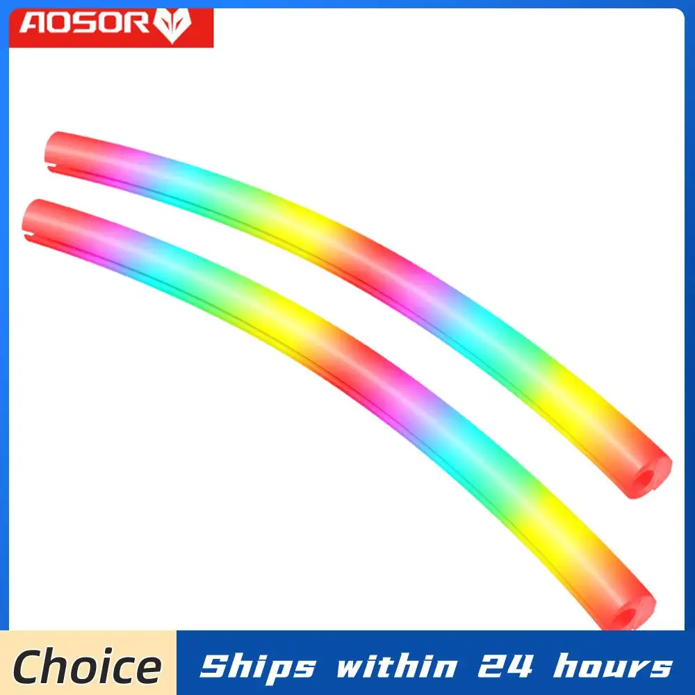 

2pcs Cooling Raditor Tube Silicone Luminous Sleeve Water Cooling Raditor Tube 5V 3PIN ARGB 4PIN Aura Sync PC Case Decor