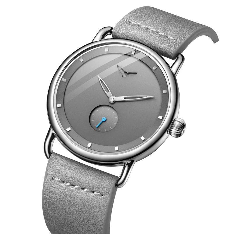 Men's Simple Waterproof Leather Quartz Watch