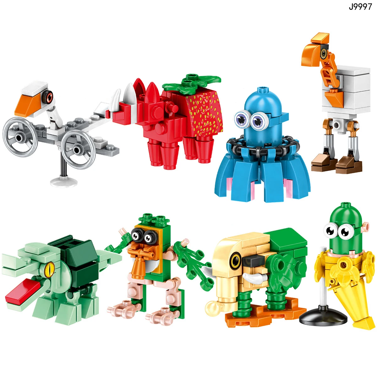 新しいイタリア Brainrot 動物 Tung Tung Tung Sahur ビルディングブロック Tralalelo Tralala SharkBricks おもちゃギフト子供のための