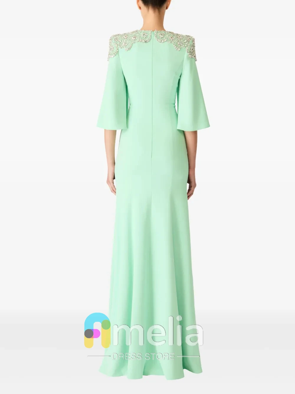 Sukienki wieczorowe Amelia z dekoltem O-neck z krepy na specjalne okazje, eleganckie suknie formalne na przyjęcia dla kobiet, Dubaj 2024