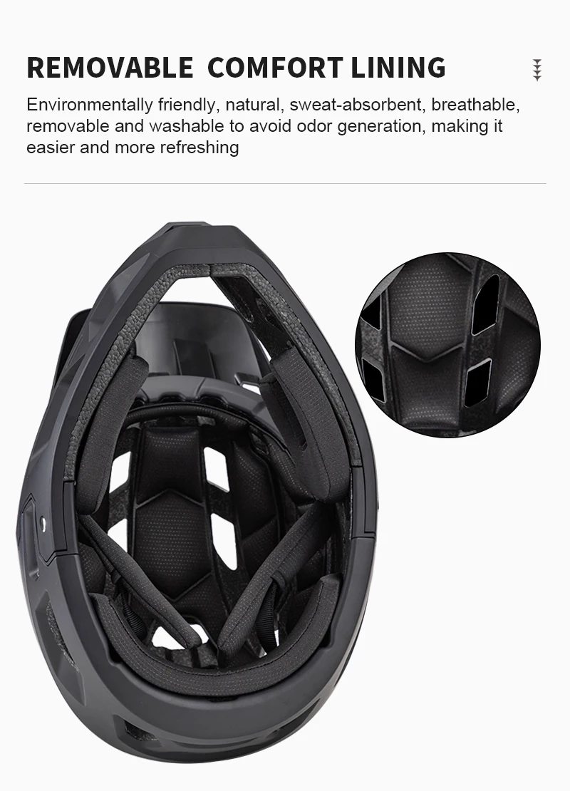 UMUSEEKER Tarnfarbener Vollgesichts-Mountainbike-Helm Offroad-Reitschutzhelm Downhill Outdoor-Sport Schutzausrüstung – Detail 5