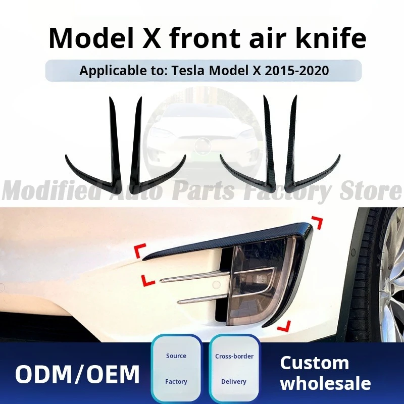 

Applicable To Tesla Tesla Model X 2015-2020 Front Bar Air Knife Front Air Knife Car Sticker Exterior Modification