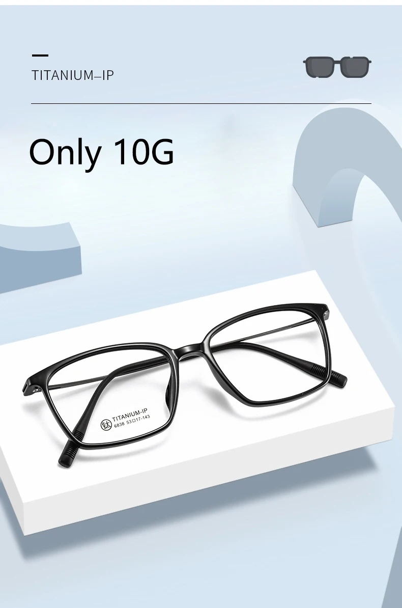 Ultra Licht Titan TR90 Transparent Brillen Neue Fashion Square Spektakel Myopie Benutzerdefinierte Optische Brillen Mann Frau – Detail 2