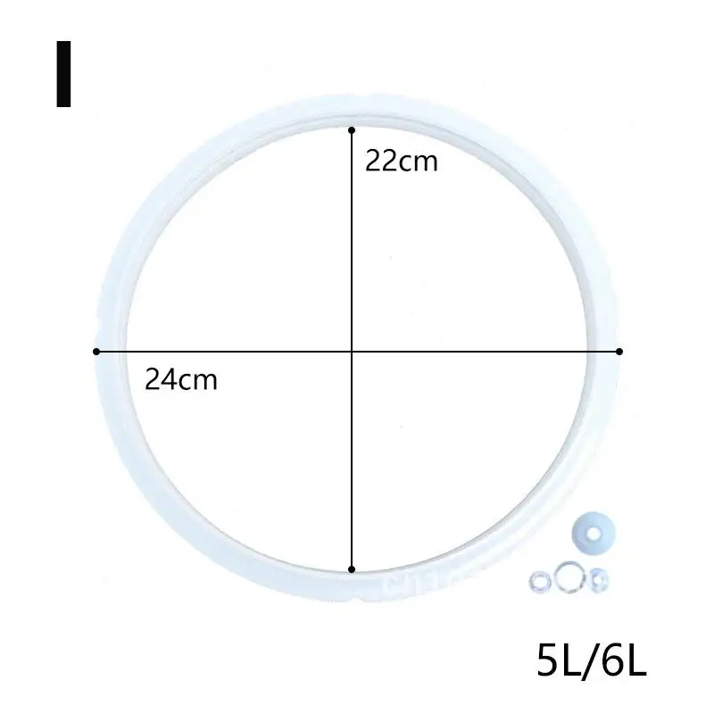 

White Silicone Rubber Gasket Sealing Ring, Pressure Cooker Seal Ring, Kitchen Cooking Tools, 16 cm, 18 cm, 20 cm, 22 cm, 24cm