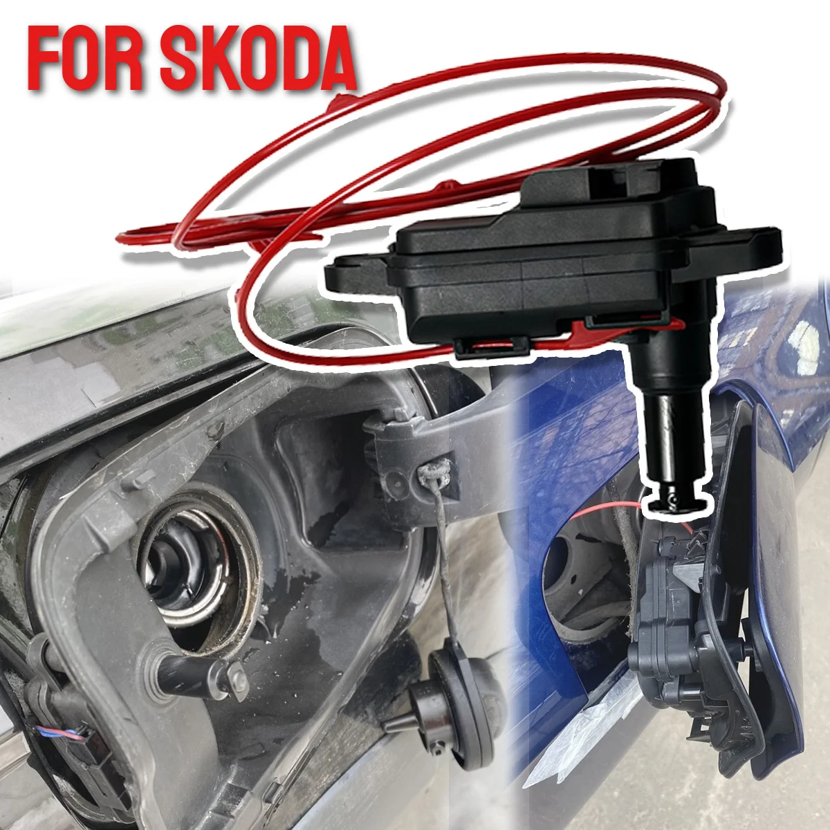 Fuel Filler Gas Cap Door Lock Actuator Enhanced Security Sealed Replace 8V0862159A For Skoda Kamiq Karoq Kodiaq Octavia Scala