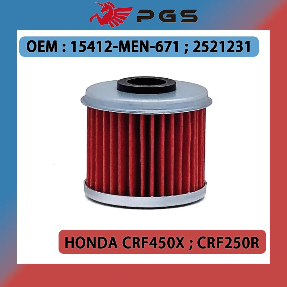 PGS Motorcycle Oil Filter For Honda RF450X CRF250R CRF150 CRF150R CRF150RB 15412-MEB-671 15412-MEN-671 2521231 A7019 HF116