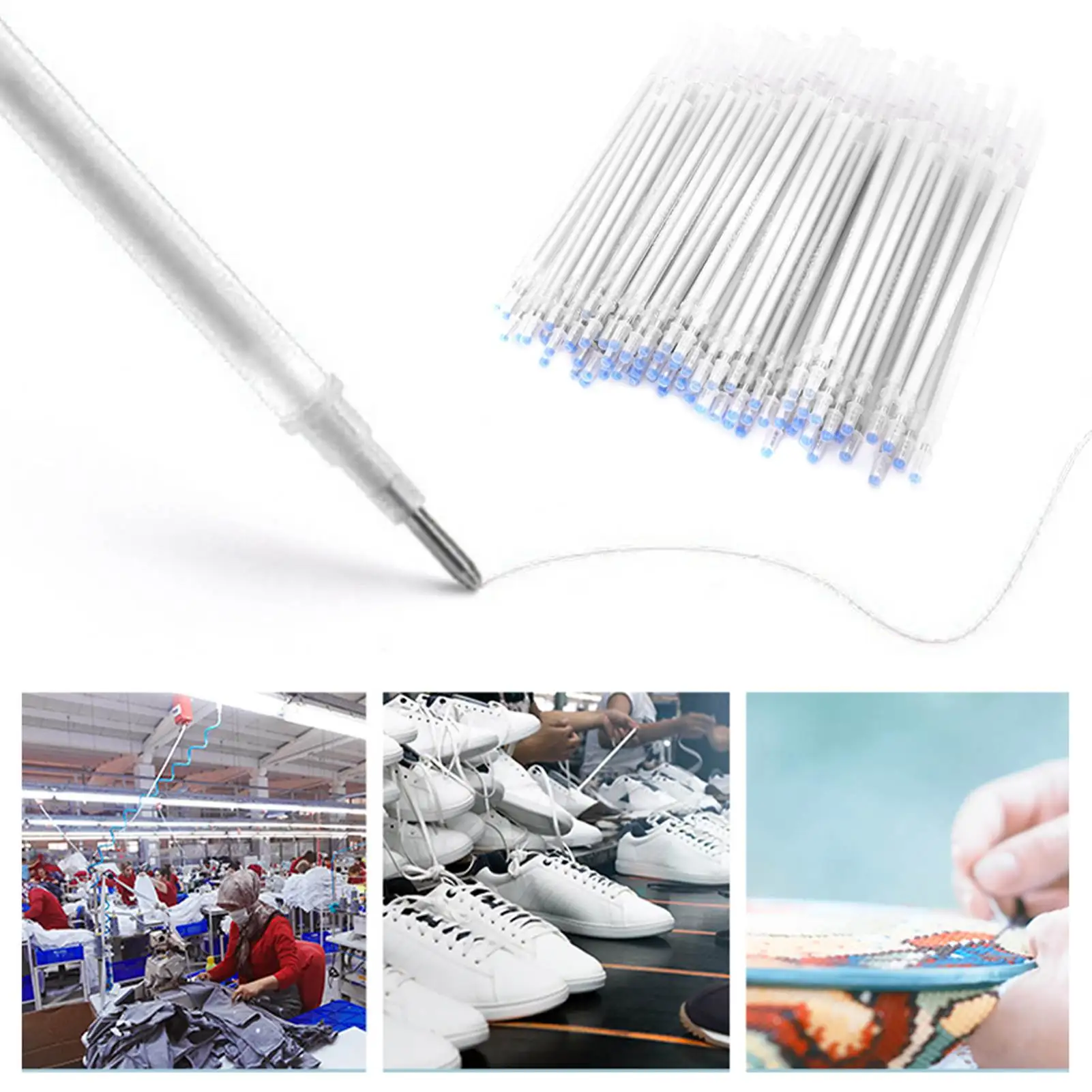 100 Stück Hitze-Löschbare Stiftminen Weiß Hochtemperatur-Erstickbare Stiftminen Hitze-Löschbare Marker für Schneiderei DIY Nähen