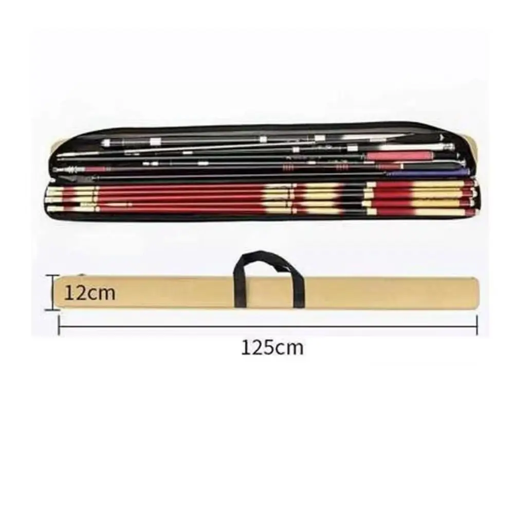 

Large Capacity Fishing Rod Case Storage Two Way Zipper Hand Woven Handle Sea Rod Storage Bag Thicken Labor-saving