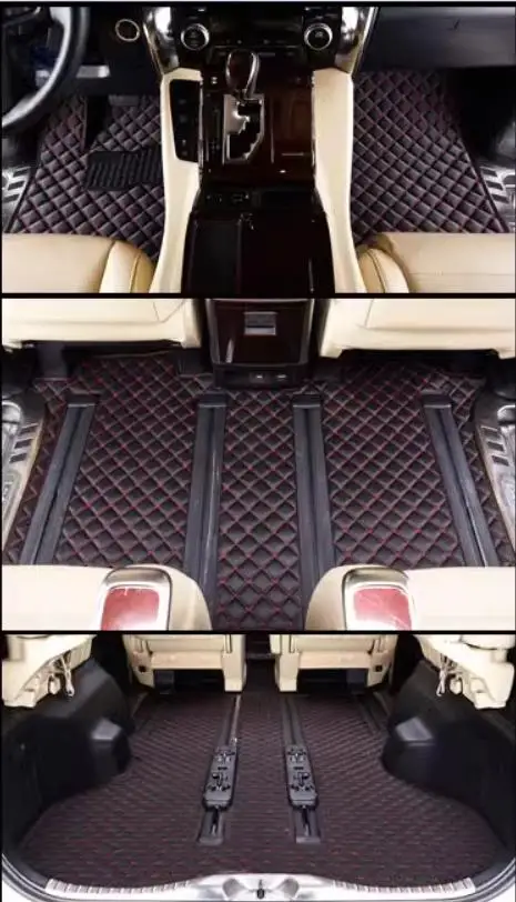 

Top quality rugs! Custom full set car floor mats + trunk mat for Toyota Alphard 7 8 seats 2023-2015 durable waterproof carpets