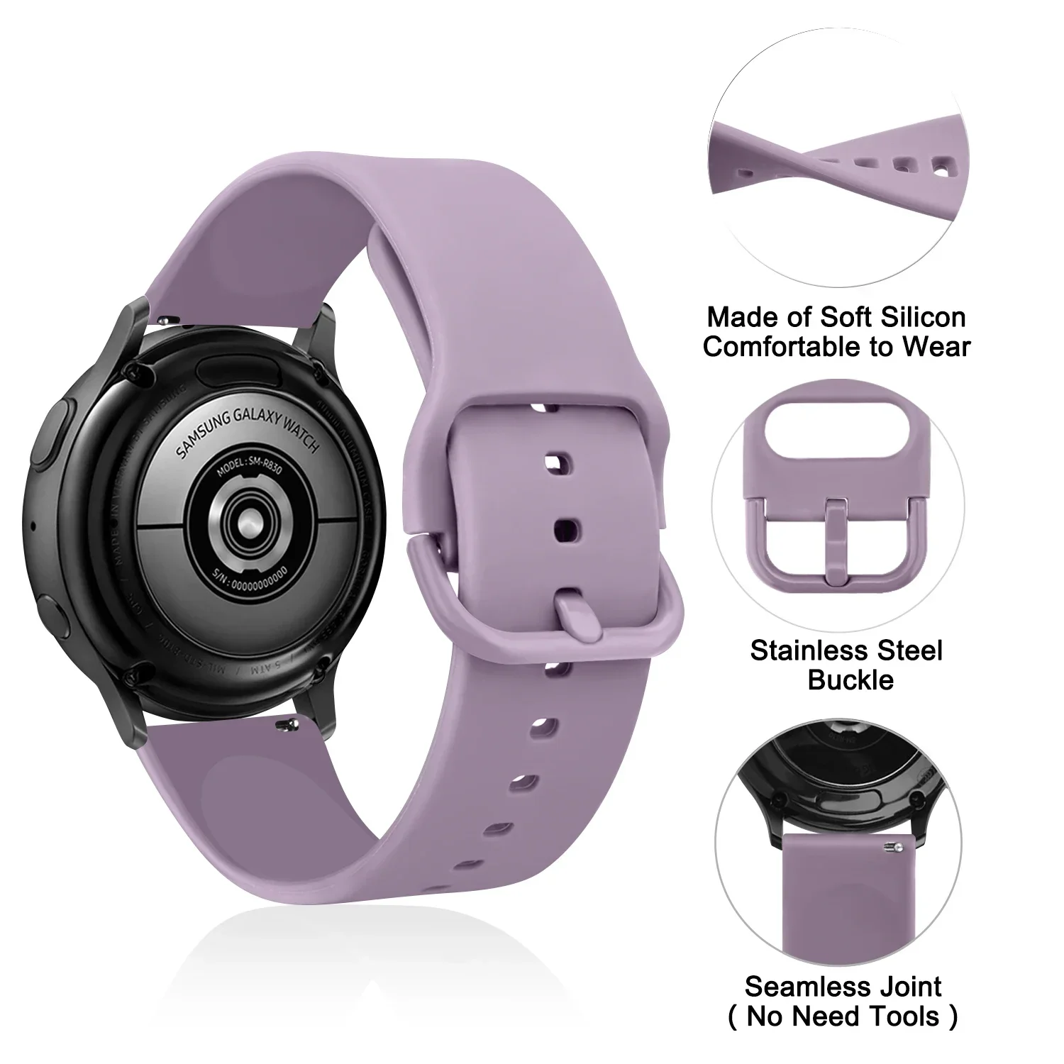 Pulseira de silicone para Amazfit, Pulseira de pulseira, Bip3 Pro, S Lite, U Pro, GTR, 42mm, 20mm, GTS 4 Mini, 2, 2E, 3