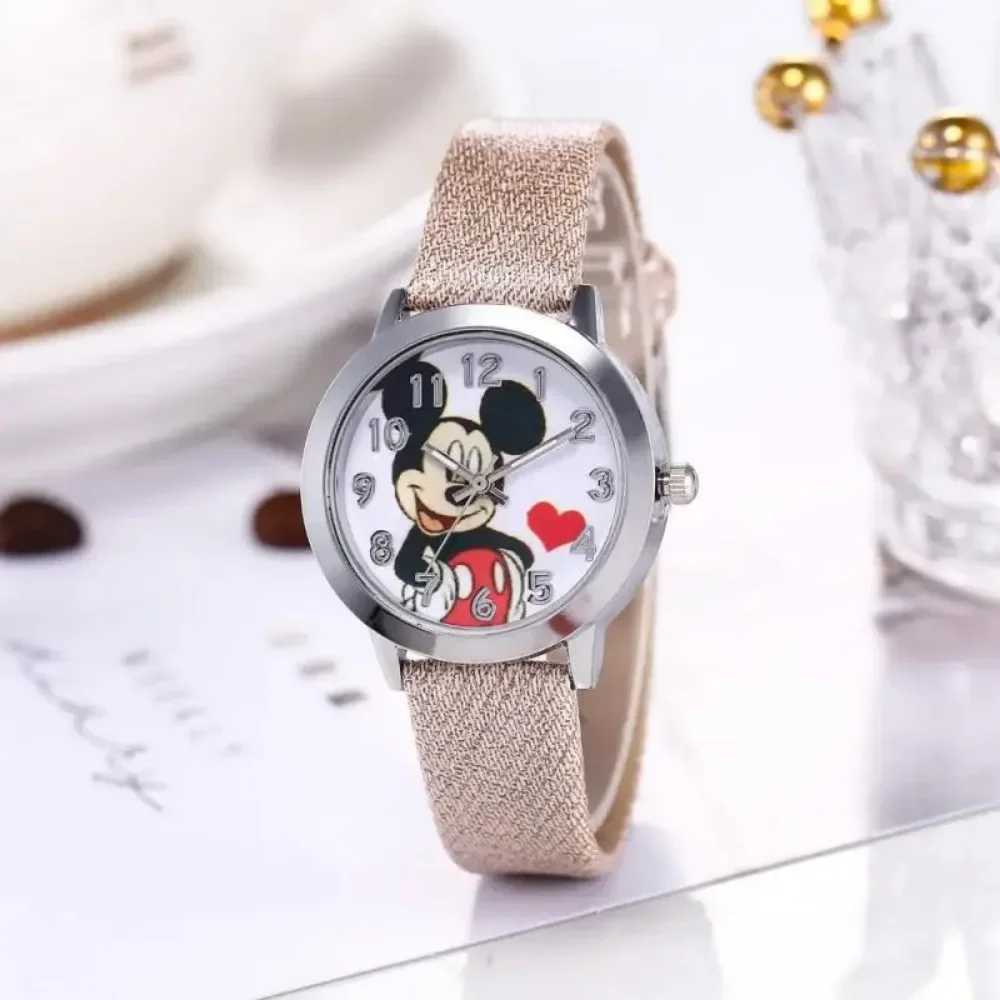 Luxury Womens Watches Cartoon Mickey Minnie Fashion Quartz Watch Women Boys Girls Wristwatch Kids Watch Clock Relogio Feminino