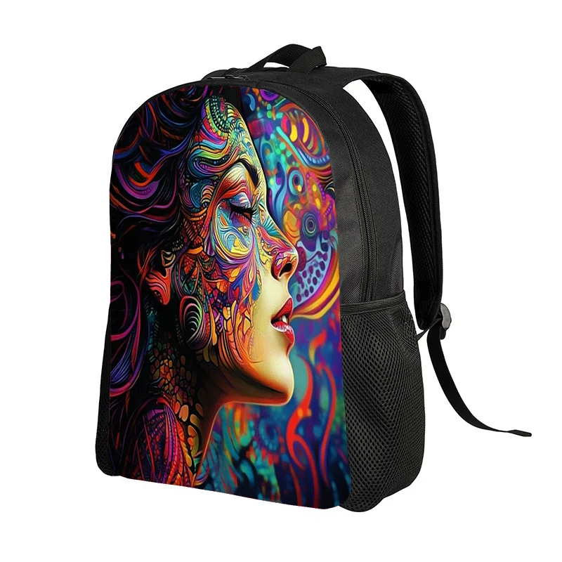 

Рюкзак с плоским 2D-принтом и ярким художественным дизайном, прочной молнией и регулируемыми плечевыми ремнями для отдыха и учебы.