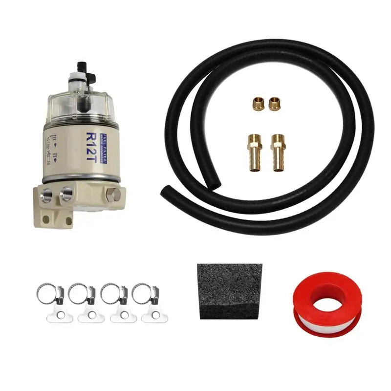 

ABHX-R12T Fuel Filter/Water Separator Kit For Racor 120AT 120AS S3240 YMH2E114-00-00 NPT ZG1/4-19 Diesel