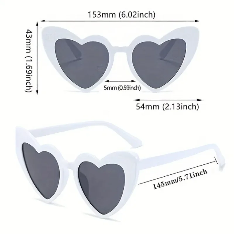 8 قطع من نظارات وصيفات العروس وحفلات الزفاف على شكل قلب مثالية لحفلات الزفاف الفردية