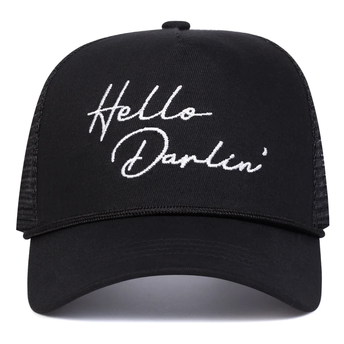 Unisex HELLO DARLIN Letter Embroidery Baseball Net Caps Spring Summer Outdoor Adjustable Casual Hats Sunscreen Hat Sports Cap