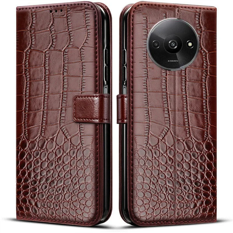 

Для Redmi A3X кожаный чехол-бумажник с откидной крышкой для Xiaomi Poco C61 2312BPC51H защитный чехол Fundas Coque для Redmi A3 чехол для телефона