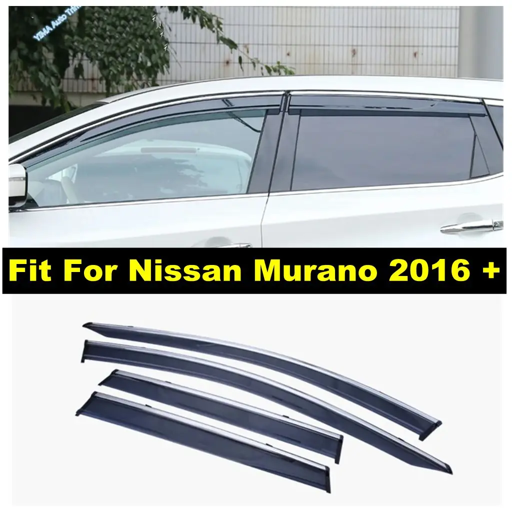 

For Nissan Murano 2016 - 2021 Car Rain Shield Deflectors Awning Trim Window Visor Protector Cover Trim Exterior Accessories