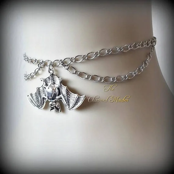 Bat Choker, Vampire Bat Necklace, Choker Necklace, Chain Choker, Goth Choker, Gothic Bat Choker, Wiccan Choker, Halloween Choker