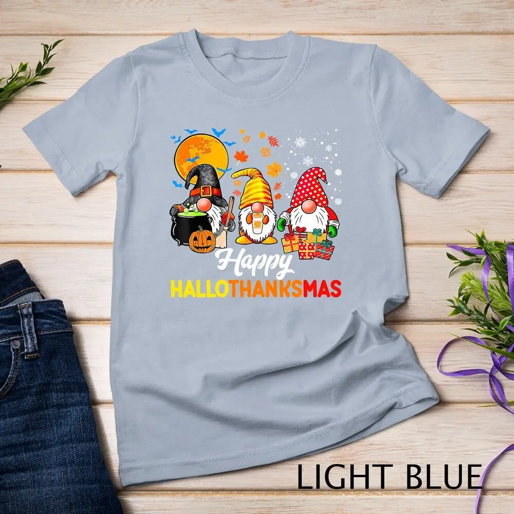 Unisex Gnomes T-Shirt, Halloween, Thanksgiving, Natal, Happy Halloween