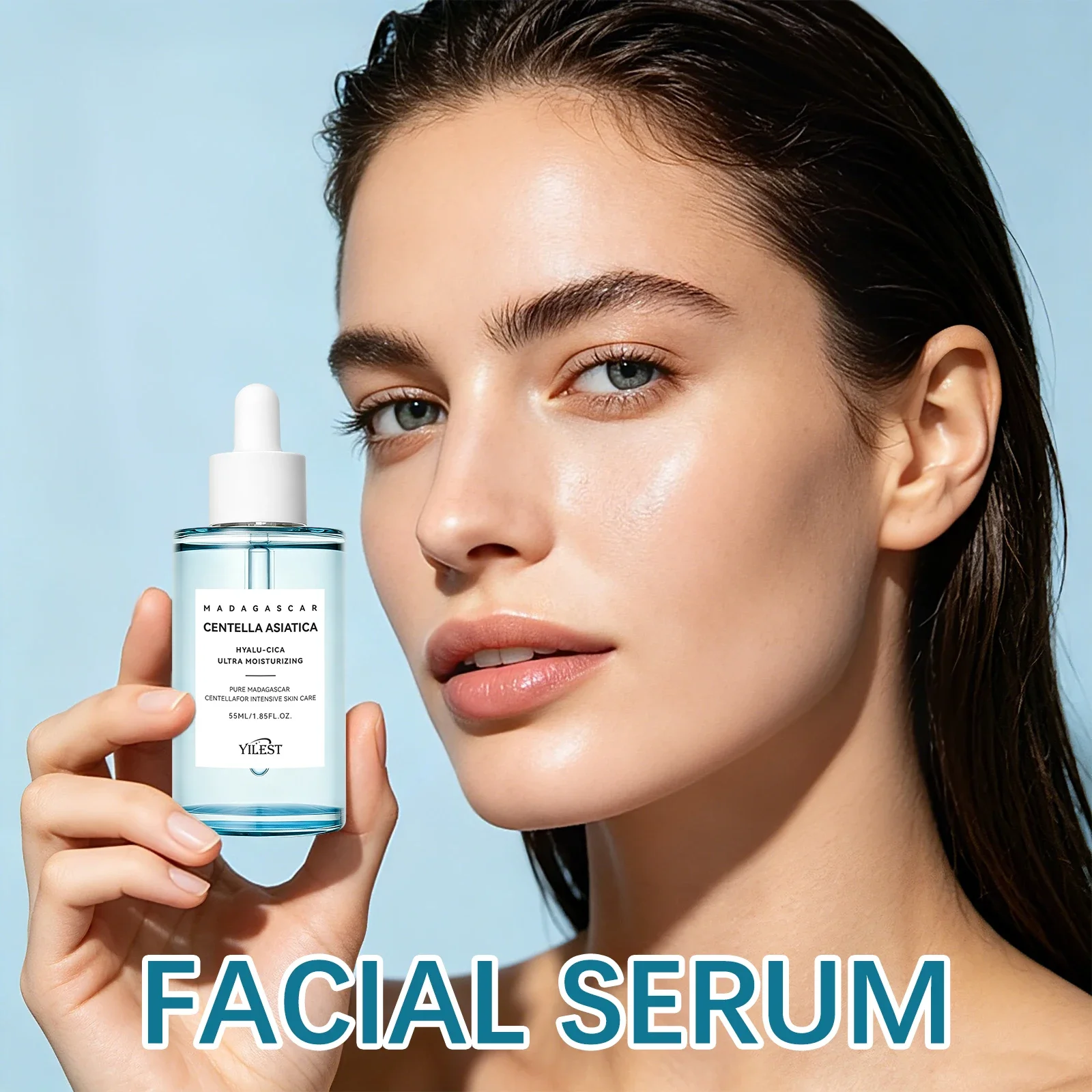 YILEST Centella Asiatica Facial Serum Niacinamide Hydrating Skin Essence Repair Barrier Smooth Fine Lines Moisturizing Serum for