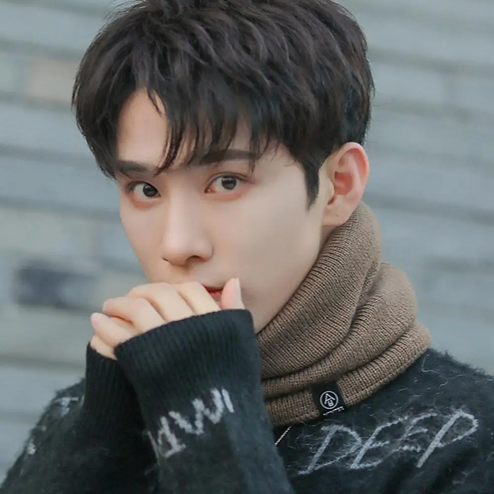 أزياء المرأة وشاح محبوك الصلبة الكشمير مثل الشتاء سنود الأوشحة سيدة الدافئة الصوف الفراء سميكة للجنسين الرجال الرقبة وشاح الدائري