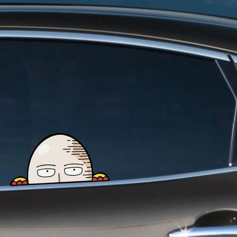 Y561# Funny One Punch Man Sticker Peeker Anime Car Sticker Decal Decor for RV Auto Motocross Racing Laptop Helmet Trunk Wall