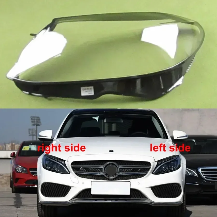 

For 2015-2018 Mercedes Benz W205 C180 C200 C260L C280 C300 Transparent Headlight Cover Lampshade Lamp Lens Shell Plexiglass