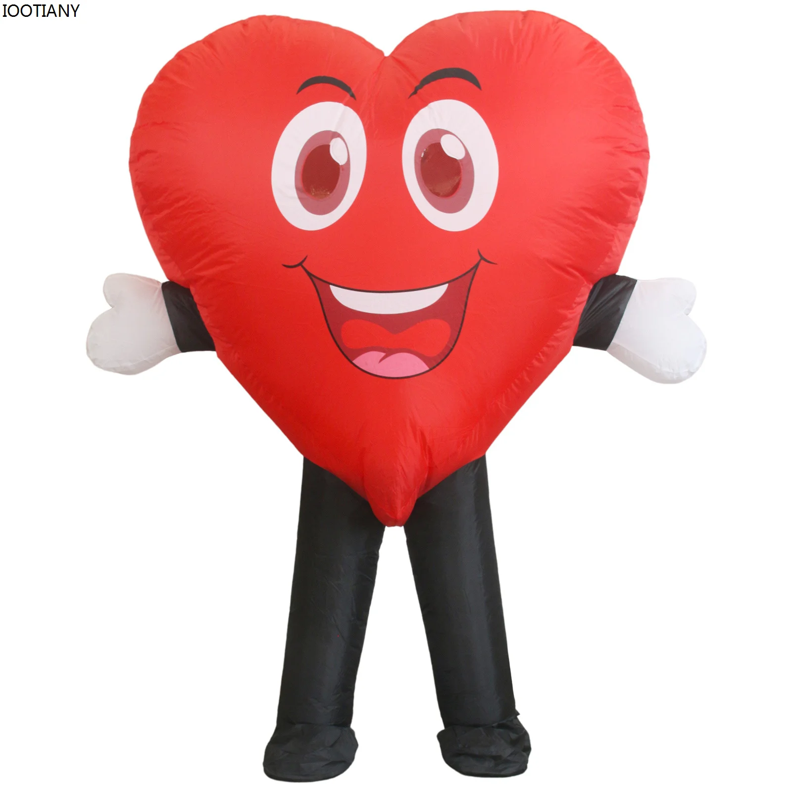 2024 Happy Red Love Heart Smiling Prop Valentine's Day Love Confession Performance Inflatable Costume Atmosphere Funny Clothes