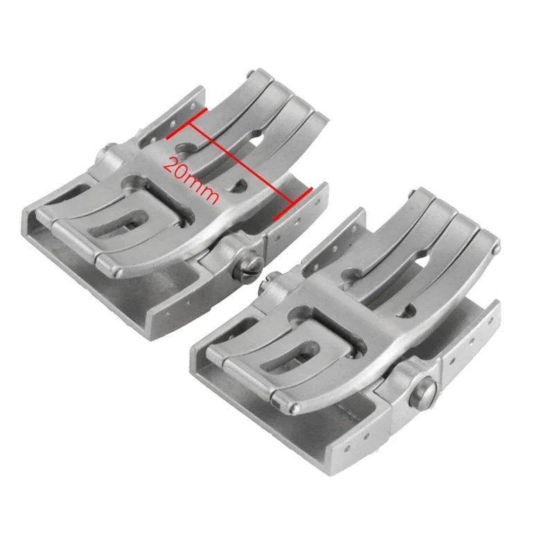 إكسسوارات الساعة مشبك لـ Ulysse Nardin Athens مشبك حزام مطاطي مشبك فراشة من الفولاذ المقاوم للصدأ 20 مم #3