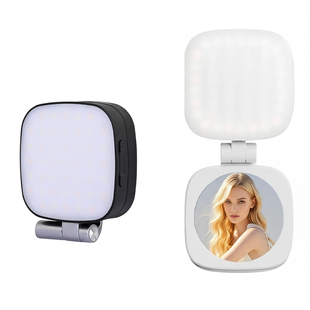 Rechargeable Mini Phone Light Mirror Phone Light LED for Selfie Makeup Video Conference for iPhone Android Magnetic Selfie Light