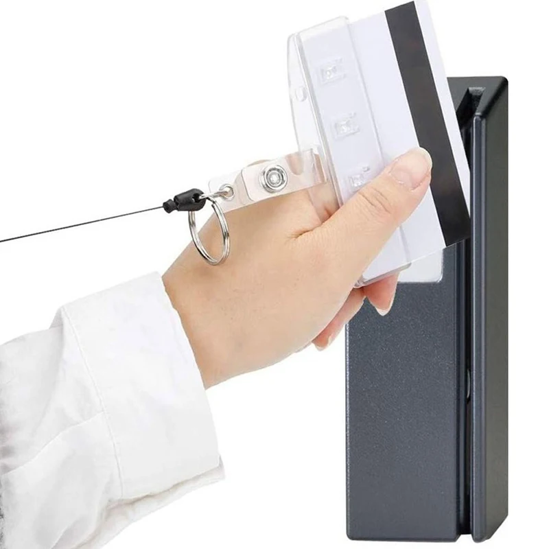 5 teile/paket horizontale halbe Karte Abzeichen halter für Swipe ID-Karten gefrostet starre Kunststoff-ID-Karten halter – Detail 7