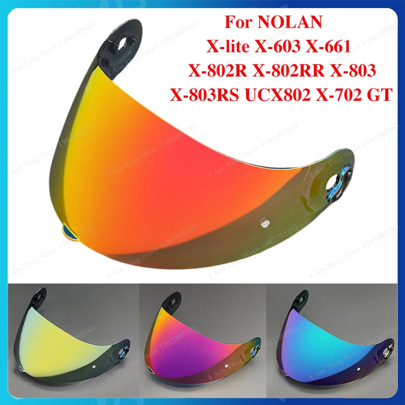 Lente de Visor para Casco de Motocicleta NOLAN X-803/RS X-lite X-802R/RR, Repuesto Anti-UV, Antipolvo, Accesorios para Cascos