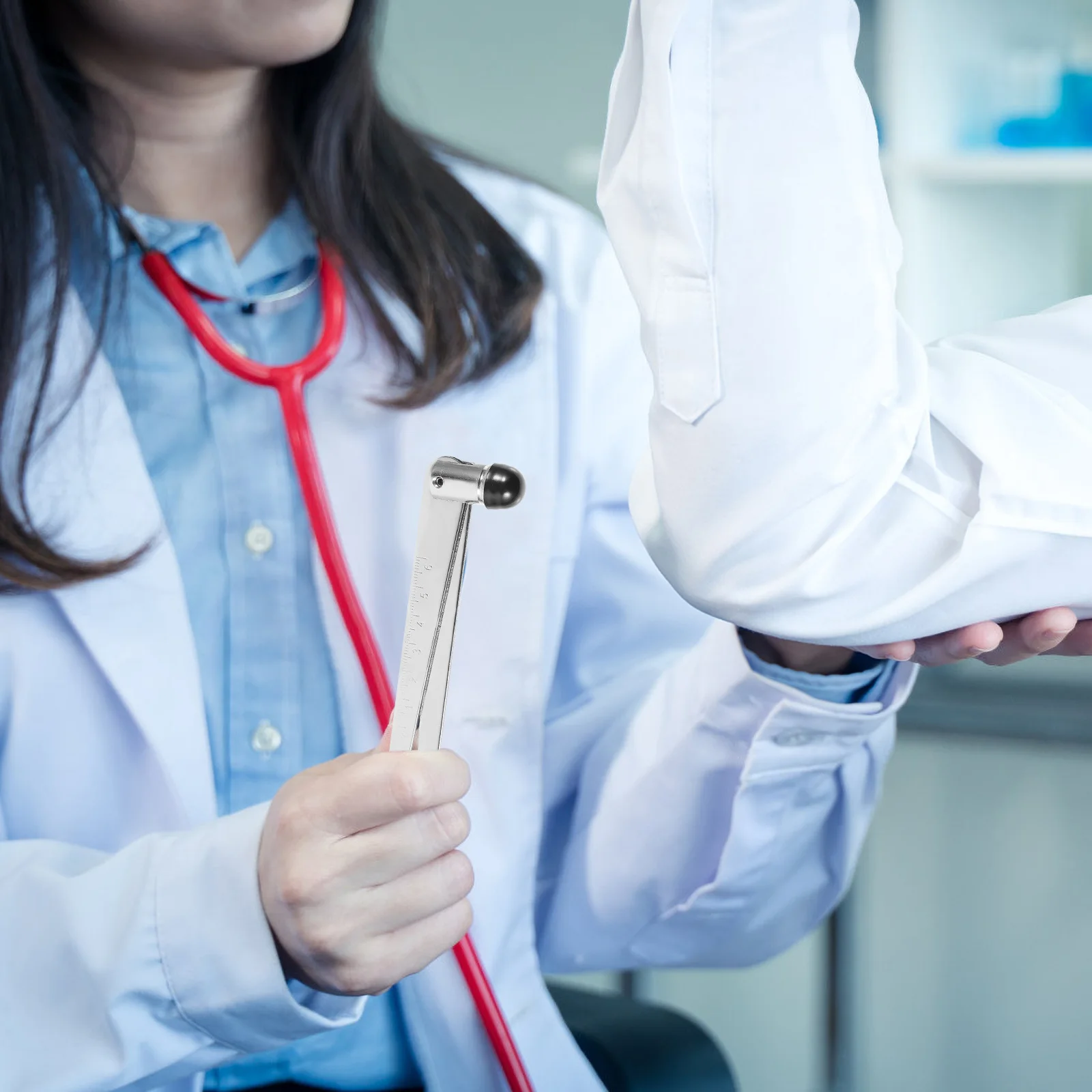 

2Pcs Stainless Steel Percussion Hammer Compact Medical Reflex Tool for Muscle Stretch Testing Portable Neurological Diagnosis