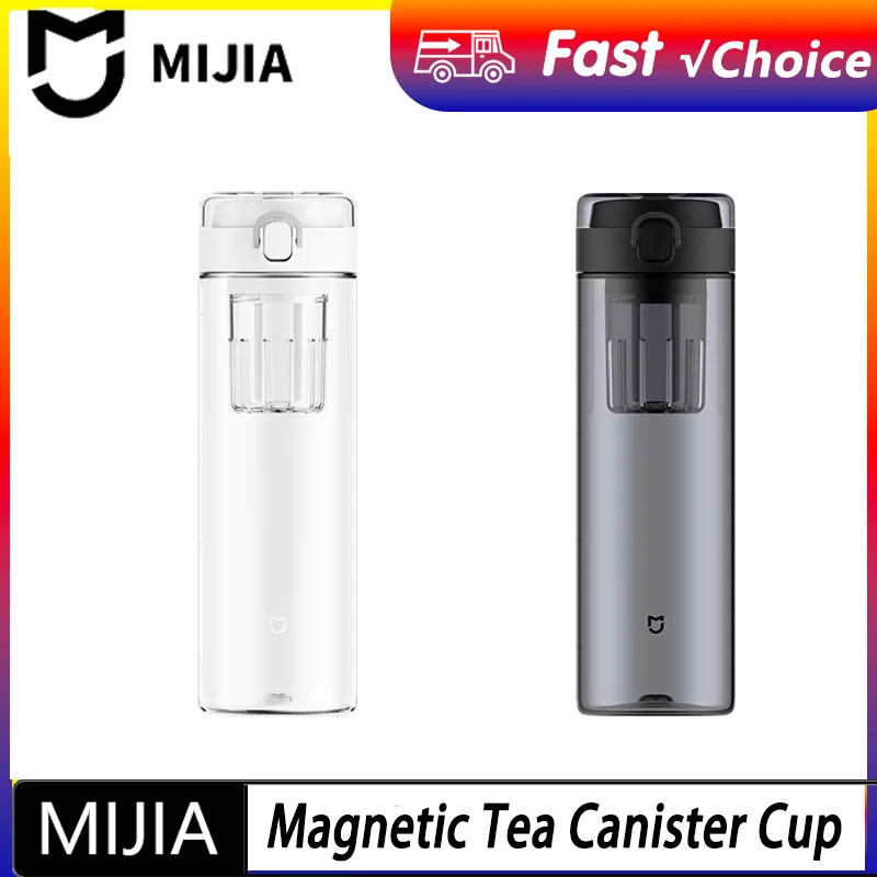 Mijia 800ml Tritan Water Bottle Magnetic Tea Infuser Pop‑up Lid BPA‑Free Portable Tea Separation Cup for Outdoor Office Sport CN