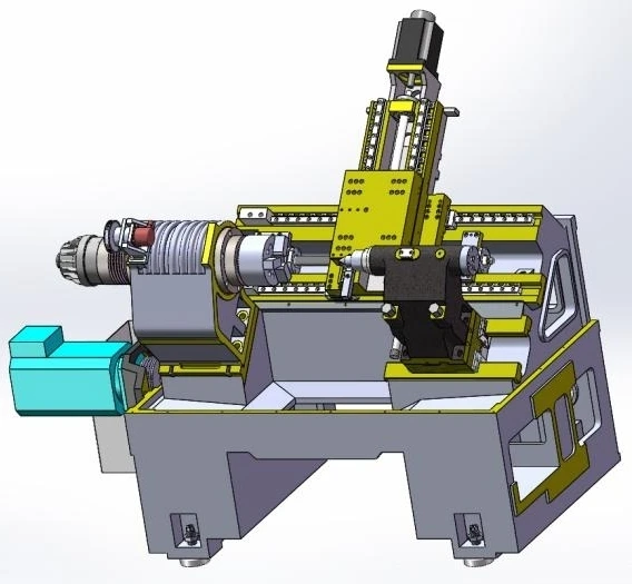 เตียงเอียง TCK36A สำหรับงานหนัก mesin bubut CNC Hine ราคาแนวนอน