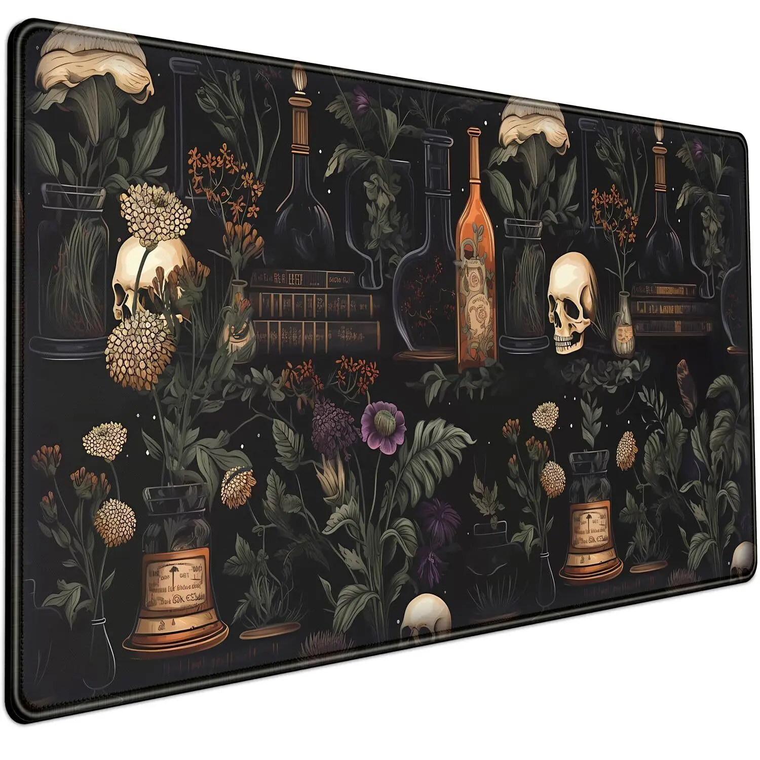 

Retro aesthetic tablemat black academic table mouse pad XL computer office non-slip game mat thickened notebook expansion board