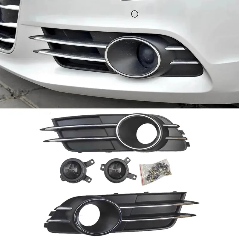 

Car Front Lower Side Bumper Fog Light Grille Covers For Audi A6 C7 2011 2012 2013 2014 2015 Car Accessories with ACC