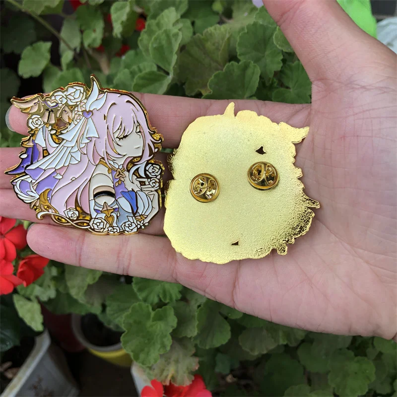 Honkai Impact 3 Elysia Badge Cosplay Costume Accessories Brooch Pin Game Anime Backpack Pendant Metal Prop Gift image 3
