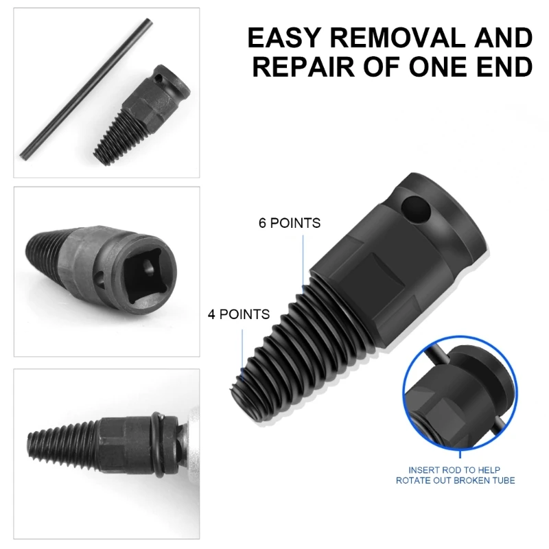 A2UD Professional Stripped Pipe Screw Extractor For Water Pipe Convenient Out Remover Tool Maintenance Task Home Repairs