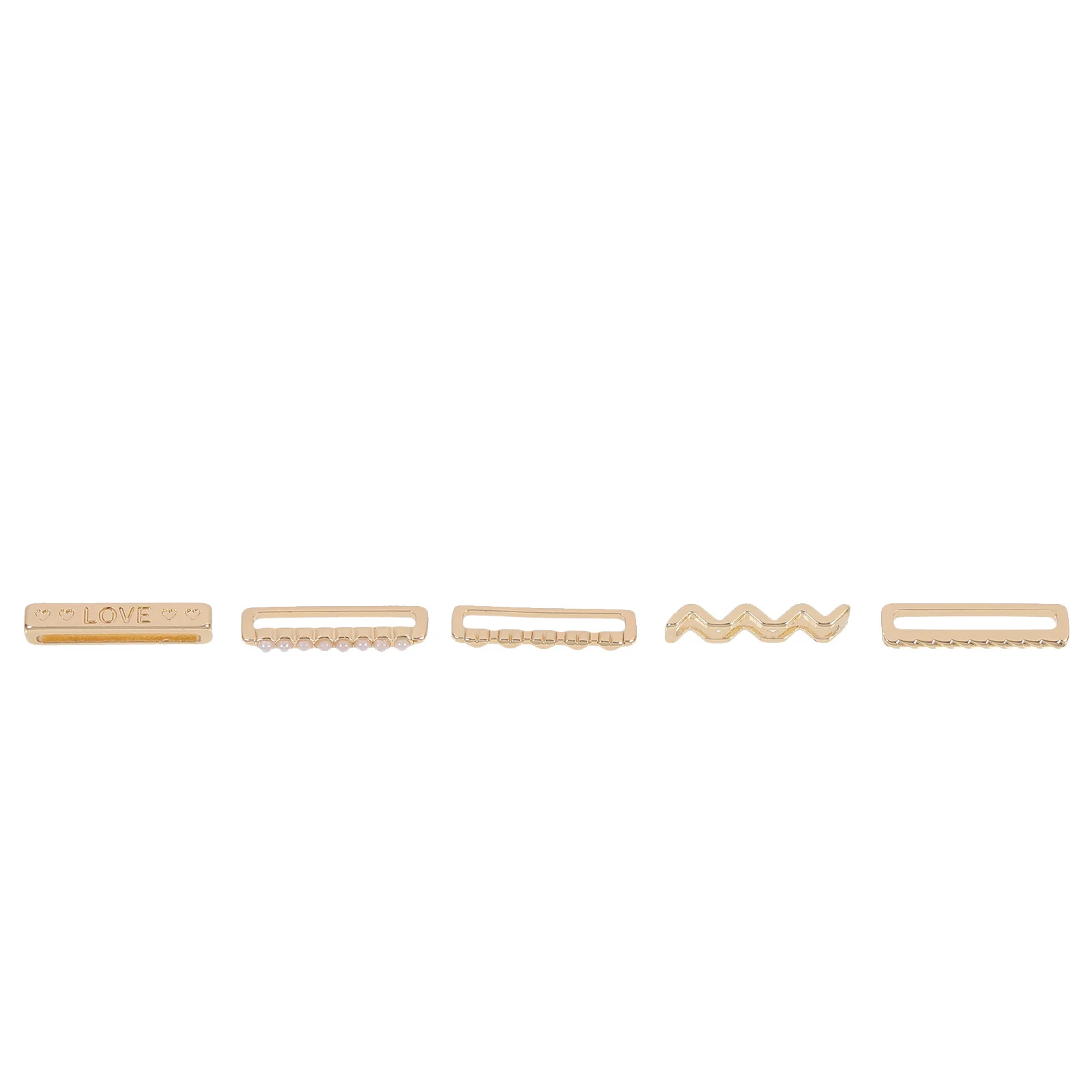 

5Pcs Alloy Watchband Rings Charms Decorative Durable Watchband Ornaments for Smartwatch Watch Band Charms